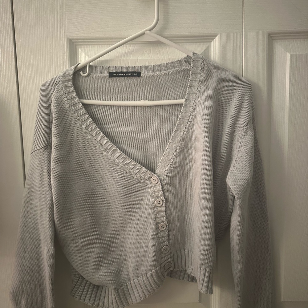 Brandy Melville Light Gray Cardigan